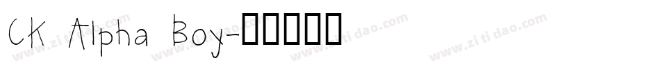 CK Alpha Boy字体转换